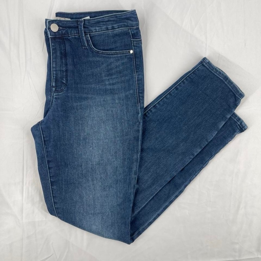 Athleta High Rise Skinny Jeans Sculptek Sculpting Denim Dark Wash 8 M Casual